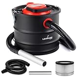 LEHMANN Aschesauger 15L - Kaminsauger für hohe Temperaturen - robustem Metalltank - Waschbar HEPA-Filter im Metallgehäuse - Blasfunktion - Aschestaubsauger ideal für Kamin, Pelletofen und Grill