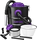 VANPORE Aschesauger, Kaminsauger Staubsauger Trockensauger 1200W Saugleistung Blasfunktion 20L Auffangbehälter Metall Saugschlauch Saugrohr Dual Filter Ash Vacuum Cleaner für Kamin Pelletofen