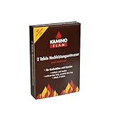 KaminoFlam Rußentferner zur Reinigung von Kamin & Kachelofen - Hochleistungs Entrußer für den Kaminofen - Kaminreiniger Platten für Holz & Kohle Ofen