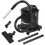 POWER , Beutellos , plus PowerPlus Aschesauger POWX308, Schwarz, 20 Liter